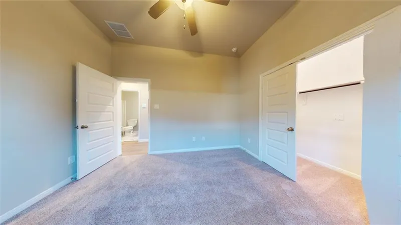 Bedroom with ceiling fan at 16701 Eastchase Street, Montgomery, TX