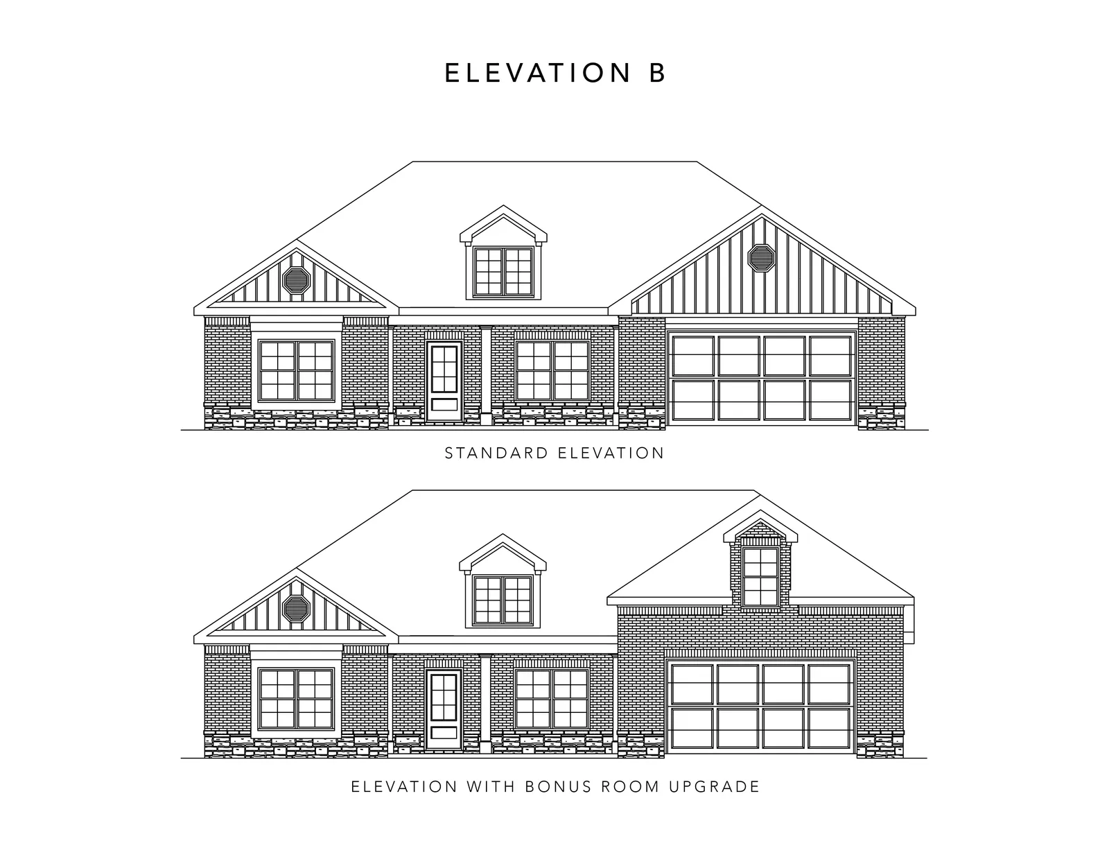 Exterior elevation D of the Augusta floor plan by Alta Homes, 1 story