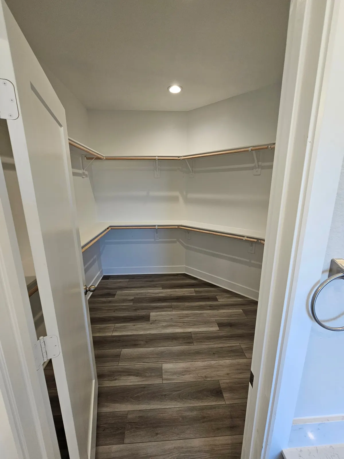 Walk in closet with shelving at 11803 Serena's Song Drive, Willis, TX