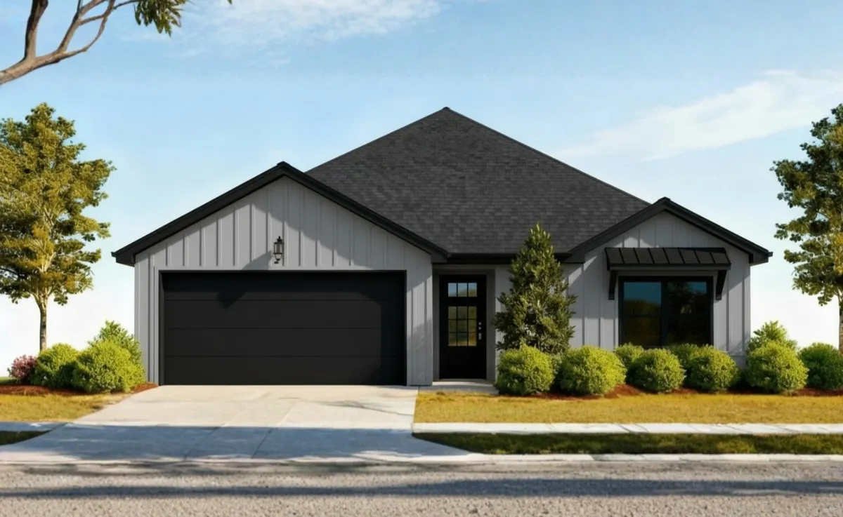 Front exterior of 10715 Crockett Meadows, a new home by Alta Homes, Conroe, TX